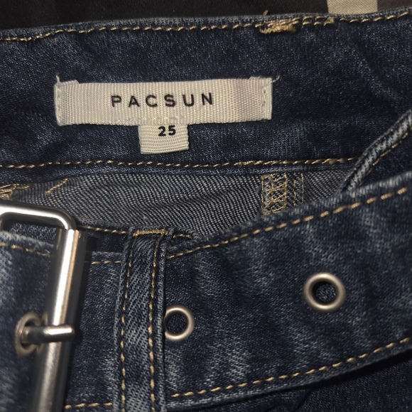 Denim Mini Skirt with Belt - Picture 3 of 4